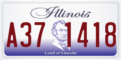 IL license plate A371418