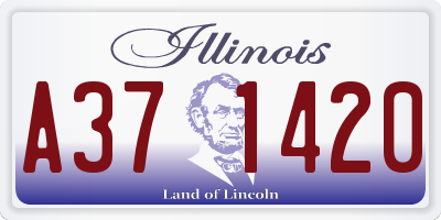 IL license plate A371420