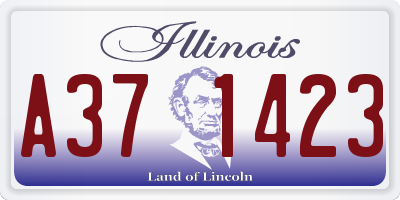 IL license plate A371423