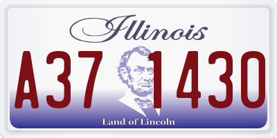 IL license plate A371430