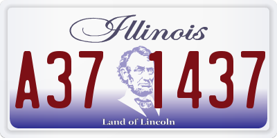 IL license plate A371437