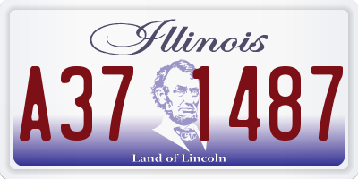IL license plate A371487
