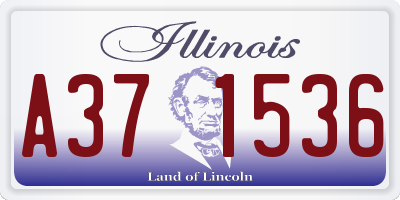 IL license plate A371536