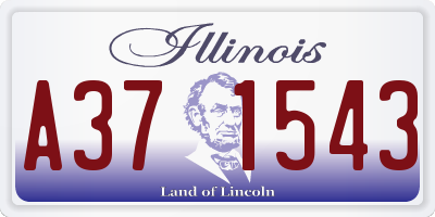 IL license plate A371543