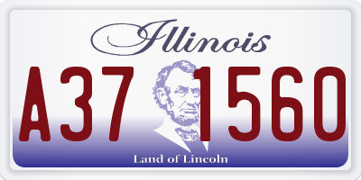 IL license plate A371560