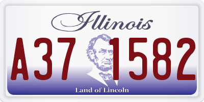 IL license plate A371582