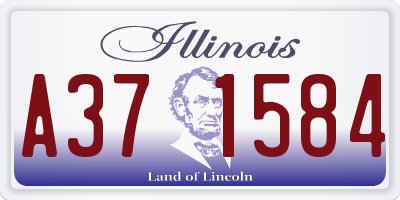 IL license plate A371584