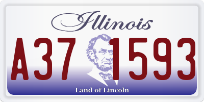 IL license plate A371593