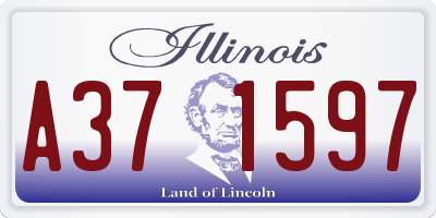 IL license plate A371597