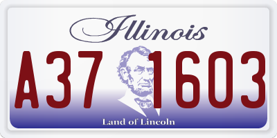 IL license plate A371603