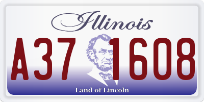 IL license plate A371608