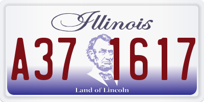 IL license plate A371617