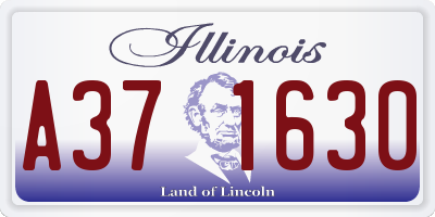 IL license plate A371630