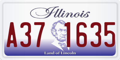IL license plate A371635