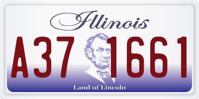 IL license plate A371661