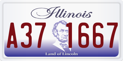 IL license plate A371667