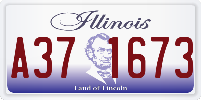 IL license plate A371673