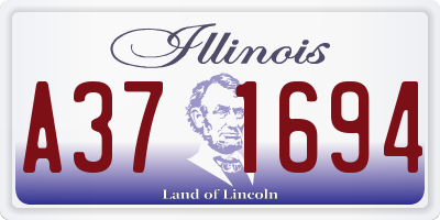 IL license plate A371694