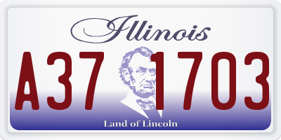 IL license plate A371703