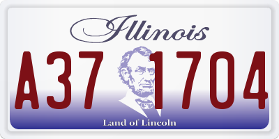 IL license plate A371704