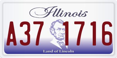 IL license plate A371716