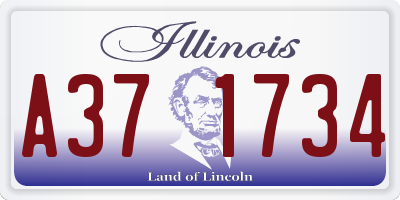 IL license plate A371734