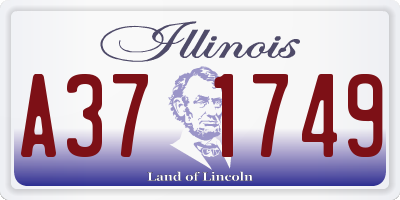 IL license plate A371749