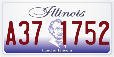 IL license plate A371752
