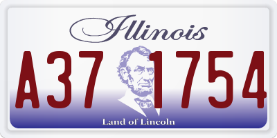 IL license plate A371754