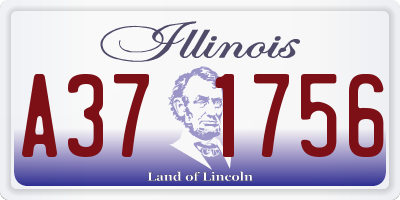 IL license plate A371756