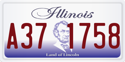 IL license plate A371758