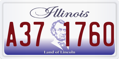 IL license plate A371760