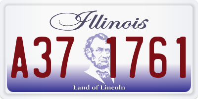 IL license plate A371761
