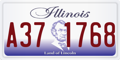 IL license plate A371768