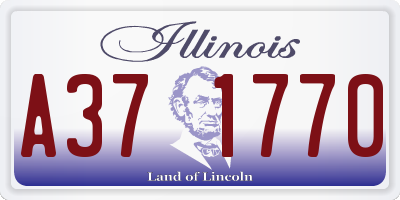 IL license plate A371770