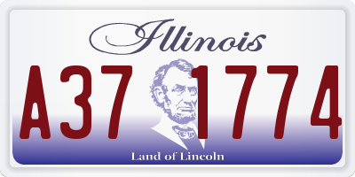 IL license plate A371774