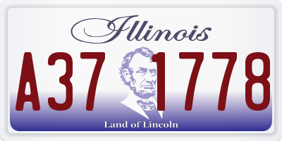 IL license plate A371778