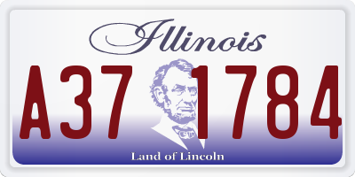 IL license plate A371784