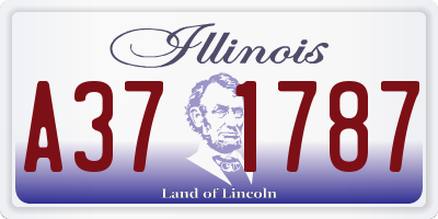 IL license plate A371787