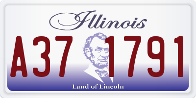 IL license plate A371791
