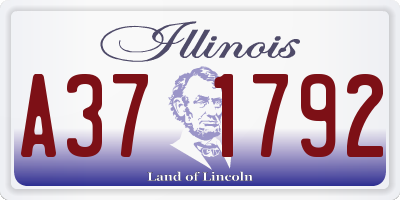 IL license plate A371792