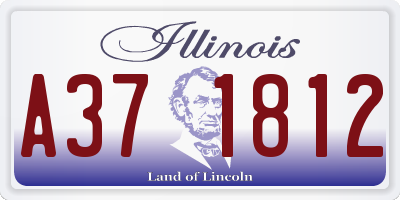 IL license plate A371812