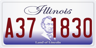 IL license plate A371830