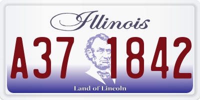 IL license plate A371842
