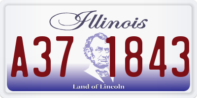 IL license plate A371843
