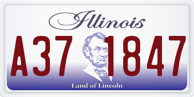IL license plate A371847