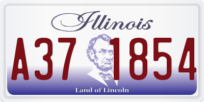 IL license plate A371854