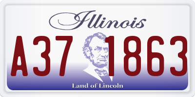 IL license plate A371863