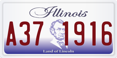 IL license plate A371916