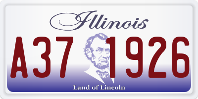 IL license plate A371926